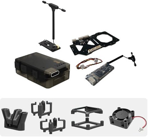 C-20T FPV Camera Gimbal Mount Kit with FPV Head Tracking Transmitter & Receiver,Cooling Fan, Antenna Mount-Compatible with DJI O3,Walksnail Avatar,Moonlight Runcam Link for RC Cars,Airplanes,Drones