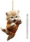 XIAOBAN Katzen-Weihnachtsschmuck, 2D-Rückspiegel, flach, niedlich, Zubehör, Weihnachtsbaumschmuck, Dekoration, Baumspitze, Ornamente, Geschenk für Katzenliebhaber (C)