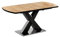 Vicco Esstisch Chinto, Schwarz/Eiche rustikal, 120 x 80 cm ausziehbar