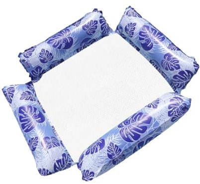 Flotteur de piscine gonflable, hamac gonflable à 4 tubes avec dos tortue sur l'eau, canapé d'eau, radeau gonflable flottant, chaise longue flottante pour mer, lac, piscine