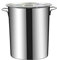 OWOHYG Stainless Steel Stock Pot with Lid, Rivet-Reinforced Solid Handle, Large Deep Stainless Steel Cooking Stock Pot Casserole, Silver (30 * 40cm(28L))