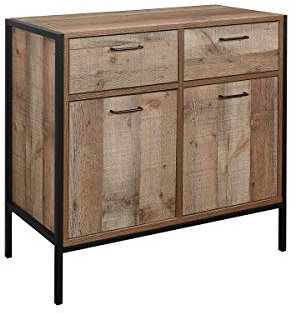 Rustikales Sideboard aus Holz Urban mit 2 Türen und 2 Schubladen