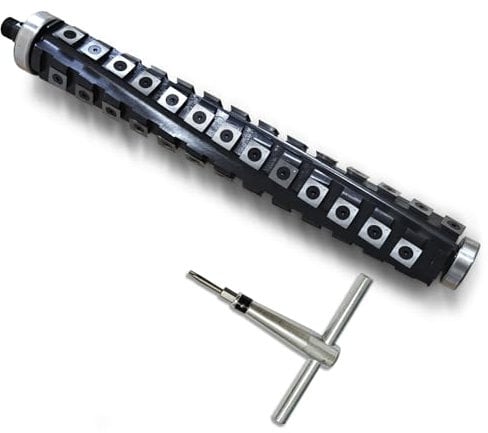 Sprial Cutterhead for DeWalt DW733 DW734 Thickness Planer Woodworking 4 Rows Helical Spiral Cutter Head with 54Pcs Carbide Inserts