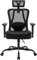 WOTSTA Bürostuhl Ergonomisch 200kg, Schreibtischstuhl mit 2D-Sitzkissen, Verstellbarer Lendenwirbelstütze und Kopfstütze, 125° Wippfunktion, Bürostühle für Haus und Büro, Office Chair Schwarz