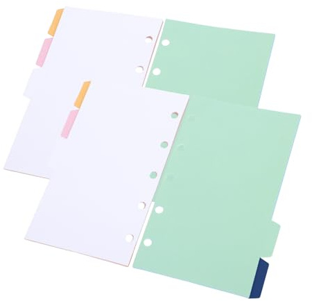 Registerkarten für Notizblock M5 A8 2 Satz, Papier, Gelb | Trennen und Indizieren, 5 Blatt Je Satz, für Planer und Bücher, Schnelle Referenz