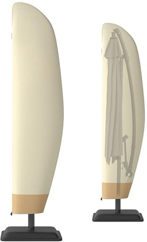Outsunny Sonnenschirm Schutzhülle Wasserdicht Ø 400 cm 220×56 cm Beige