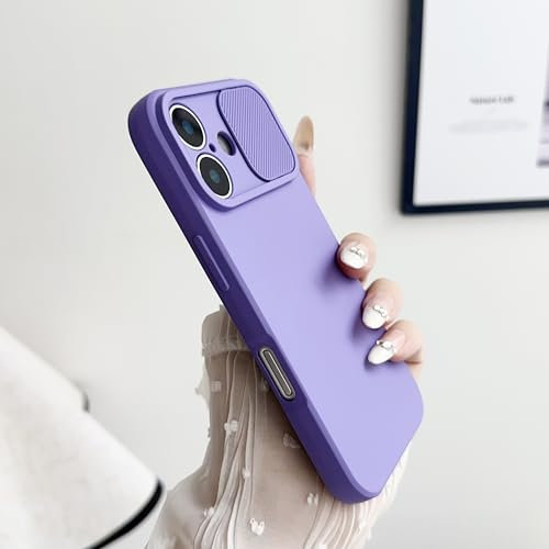 PYYLTTP Custodia morbida in TPU per iPhone 16, 15, 14, 13, 12, Mini, 11 Pro, Xr, X, XS, Max, 7, 8 Plus, SE, tinta unita, antiurto, per iPhone 13 Mini, viola
