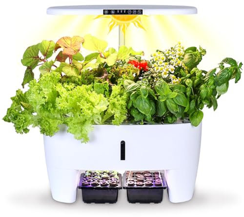 Kit per coltivazione idroponica, da giardino con luce regolabile, ideale per casa, cucina, giardinaggio