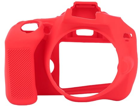 Jiawu Camera -Silikon Protection Cover for Nikon D3500 Ultra Thin, Light Shell for Improved Grip, Suitable for Photography and Travel Outdoors and Travel (Red)
