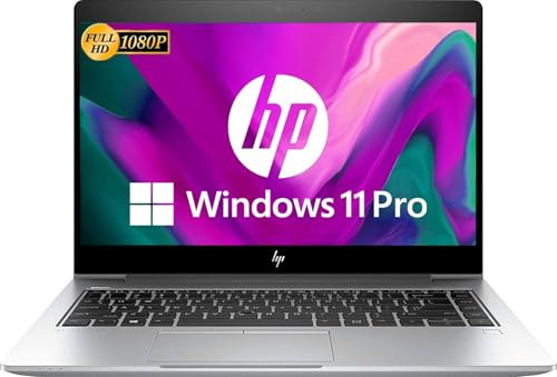 HP EliteBook 840 G6 Business Laptop, 14 pollici FHD (1920 x 1080), Intel Core i5-8265U, 8 GB RAM, 256 GB SSD, US QWERTY Keyboard, Windows 11 Pro (ricondizionato)