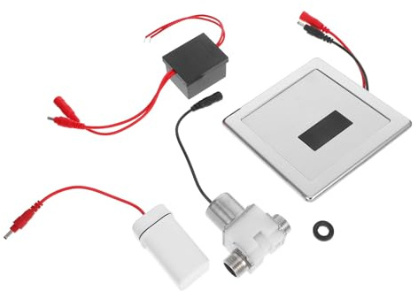 DOITOOL Intelligentes Automatisches Urinal Spülventil mit Berührungsloser Infrarotsensor Technologie Abs Material und Gummi Dichtungen für Öffentliche Badezimmer und Haushalte