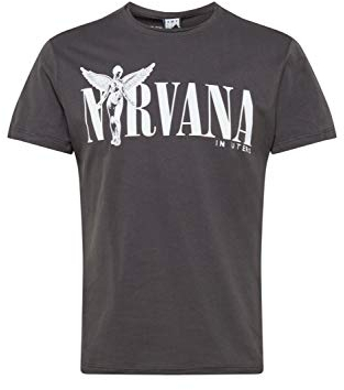 Amplified - Herren Rock Band T-Shirt - Nirvana In Utero (Grau) (XXL)