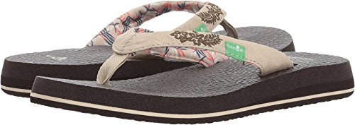 Sanuk Damen Yoga Paradies 2 Flipflop, Natural Paradise Palms, 36.5 EU