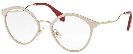 miu miu 0MU 52QV Occhiali, Pink Glitter (4ud1o1), 52 Donna