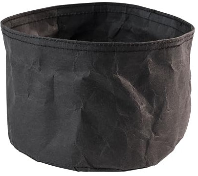 APS 30441 Cesto per pane rotondo, fibra naturale e resina sintetica, Ø 17 x 11 cm nero