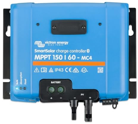 Victron Energy SmartSolar MPPT MC4 150V 60 amp 12/24/36/48-Volt Contrôleur de Charge Solaire (Bluetooth)