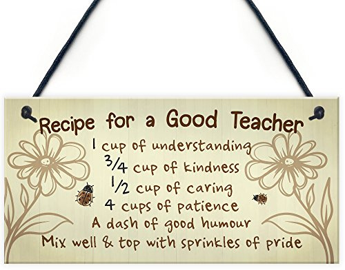Red Ocean Handmade Hanging Plaque Gift For Teacher Teaching Assistant Mentor Thank You Leaving School Gift