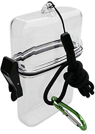 SGerste Waterproof Dry Box Storage Scuba Diving Kayak Sailing Gear Holder Case Container for ID Cards, License, Keys, Cash-Clear