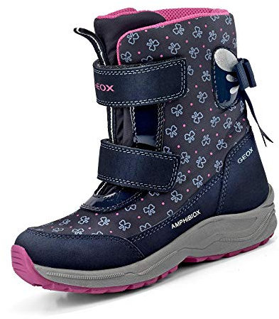 Geox J KURAY Girl B ABX A, Stivali da Neve Bambina, Blu (Navy C4002), 38 EU