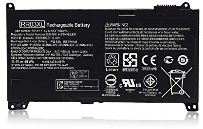 ASKC 11.4V 48Wh RR03XL Laptop Batterie pour HP ProBook 430 440 450 455 470 G4 mt20 Series 851477-421 851477-541 851477-831 851610-850 HSTNN-LB7I HSTNN-PB6W