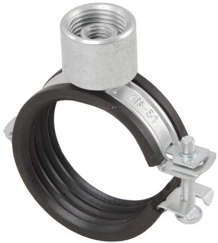 10 Stück - Gelenk-Rohrschelle/Halter/Befestigung •12mm-114mm/ ¼“-4“ •Schallschutzeinlage Größe 25-28 mm x M8/M10 1/2