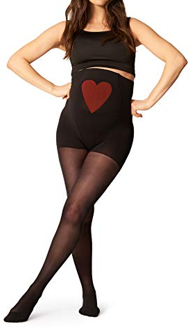 ITEM m6 - Umstandstrumpfhose mit Kompression für Schwangere, Blickdicht, 25 DEN, Größe M, Petite, MAMA TIGHTS, Schwarz
