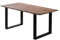 SAM Esszimmertisch 160x85 cm Laurina, Baumkantentisch aus Akazienholz, massiv + stonefarben, U-Metallgestell Schwarz, Esstisch mit echter Baumkante