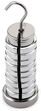 QWORK® Slotted Mass Set, 13 Weights with Hanger and Case Total 250g