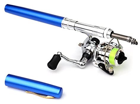 Doorslay Angelrute Reel Combo - Faltbare Teleskop Angelrute Spinnrolle Kit