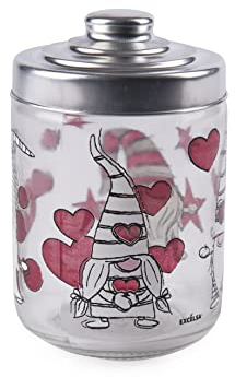 Excelsa 65387, Gnome Sweet Home Pot avec couvercle, 800 ml., verre, 10 x 10 x H. 15 cm
