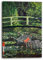 Printistico Leinwandbild Banksy Meets Monet Japanische Brücke Seerosen - Klimaschutz Street-Art Moderner Kunstdruck Canvas