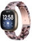 Gimuk Armband Kompatibel mit Fitbit Versa 4/Versa 3 Armband für Damen Herren, Metall Edelstahl Sport Ersatzband Wristband Resin Band Armband für Fitbit Sense 2/Sense Straps, Harz (schwarz/grau)