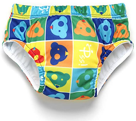 Pss! - Couche de Bain pour Bébé - Modèle Koala - Pour Bébés de 3 à 8 kg - Taille M - Unisexe - Design Multicolore - Absorbante et Réutilisable - Imperméable et Confortable - 1 Unité