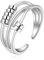 EUDORA Harmony Ball Angst Ring für Frauen Mädchen, 925 Sterling Silber Anti-Stress Einstellbarer Spinner Fidget Ring, Geschenk für Damen