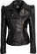 QUEEN HELENA Chiodo Giacca in Ecopelle Borchiata Giubbino Corto Giacchetta Casual Biker Motociclista Leggera Comoda Donna Y3006 Nero M