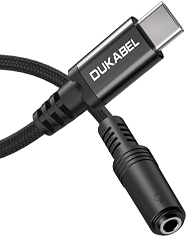 DuKabel USB C auf 3.5mm Klinke USB C Aux Adapter zu Kopfhörer Jack Audio Adapter für Samsung Galaxy Note20 S21 Ultra Note10 A80 Huawei P40/P30 Pro/P20, Google Pixel 4XL, OnePlus 7, Xiaomi