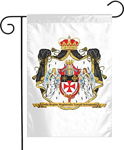 Wappen Der Tempelritter Gartenflaggen Perfekte Willkommensflagge Personalisierte Dekoration Flagge Für Außenbereich Garten, Hausgarten 30X45Cm