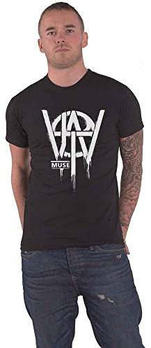 Muse T Shirt Will of The People Stencil Band Logo Official Mens Black