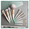 Make Up Pinsel Set Kosmetische Bürsten 12 stücke Gradient Makeup Pinsel Set Professionelle Schönheit Make up Pinsel Weiche Haar Foundation Pulver Bushes Make Up Pinsel Kit (Handle Color : Green)