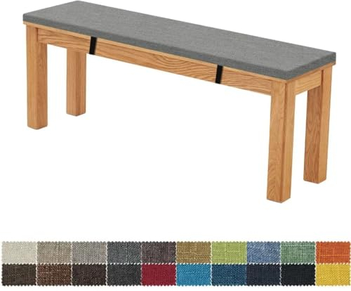 FIOVIP Bankauflage Bankkissen Sitzbankkissen 80X40X5CM Abnehmbar Waschbar Doppelt rutschfest Hochelastischer Geeignet für Gartenbänke, Schaukeln, Terrassen, Innenbänke(Dunkelgrau)