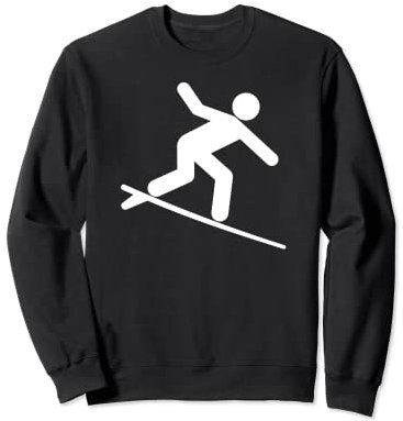 Surfer-Stick-Figur – kräftiges weißes lustiges kreatives Design Sweatshirt
