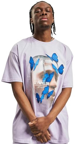 Mister Tee Upscale Herren T-Shirt Le Papillon Oversize Tee, Print T-Shirt für Männer, Oversized Fit, Streetwear