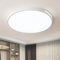 Style home 96W LED Deckenleuchte Deckenlampe aus Metall, Ø50x5cm,dimmbar mit Fernbedienung,runde flach Lampe für Wohnzimmer Schlafzimmer Büro Küche Diele Balkon(Weiß)
