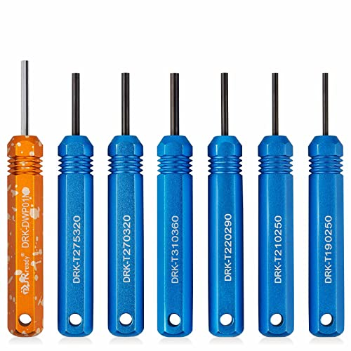 JRready ST5252 Werkzeug-Set zum Entfernen von Stiften, für AMP/Molex 0,62 Zoll und 0,2 cm Pins und Steckdosen-Kontaktverbinder, Delphi Weatherpack/Molex Pin Extractor Werkzeug-Set 7-teilig