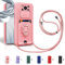 Aithne Funda con Cuerda para Xiaomi Poco X3/X3 Pro/X3 NFC Case con Ranura para Tarjetas,360 Anillo función de Soporte Cubierta -Pink
