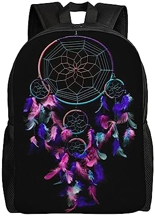 AABSTBFM Stadion Fußball Satdium Feld Licht Nacht Leichter Schulrucksack Klassisch College Rucksack Schultaschen 15 Zoll Laptop Schule Daypack Für Mädchen Jungen, Traumfänger, Einheitsgröße