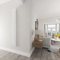 Skybathroom | 1800x236mm Vertical White Oval Single Slim Panel Tall Upright Central Heating Radiator