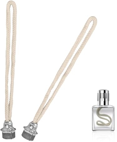 RUNEAY 2 Stücke Docht mit Katalytbrenner,Öllampen Docht Katalysatorbrenner Diffusor Katalytische Lampen Ersatzbrenner Zubehör für Aromatherapie Lampe Duft,Silber