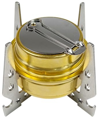 Mini fornello per alcool, portatile, fornello per alcool, leggero, con supporto in acciaio inox, per escursionismo, campeggio, pesca, senza alcol