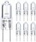 VIIVUU 12V Halogen Leuchtmittel GY6.35,Halogen 12V 35W Halogenlampen Dimmbar,AC/DC G6.35/GY6.35 35W Halogenglühbirne,Stiftsockellampe,Warmweiß 2700K für Kronleuchter, Schreibtischlampe,6 Stück